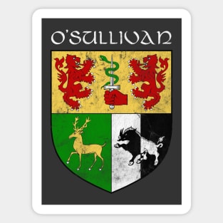 O'Sullivan / Faded Style Family Crest Design Sticker